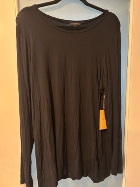 Halogen Black Long-Sleeve Crewneck Tee